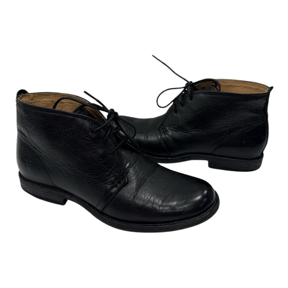 Frye Women’s Phillip Leather Chukka Boots Black size 6.5 B - Picture 4 of 15